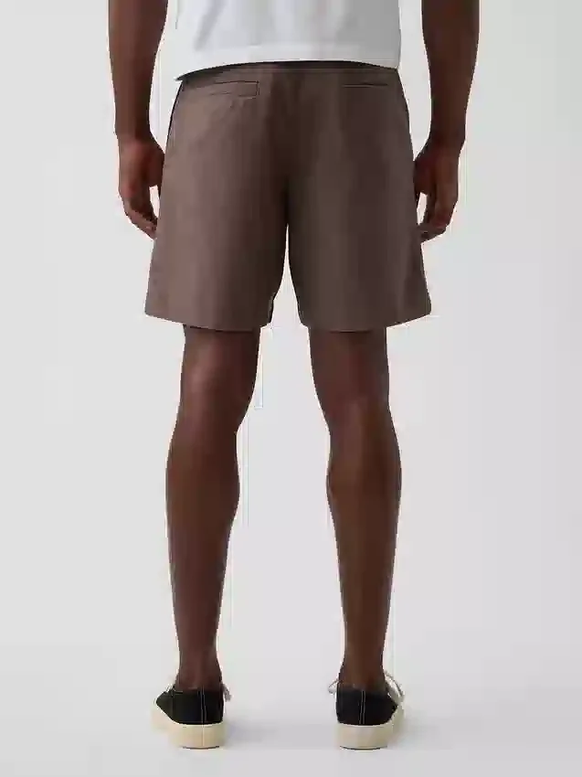 7,5" Shorts i lin-bomullsblanding