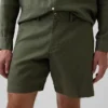 7,5" Shorts i lin-bomullsblanding