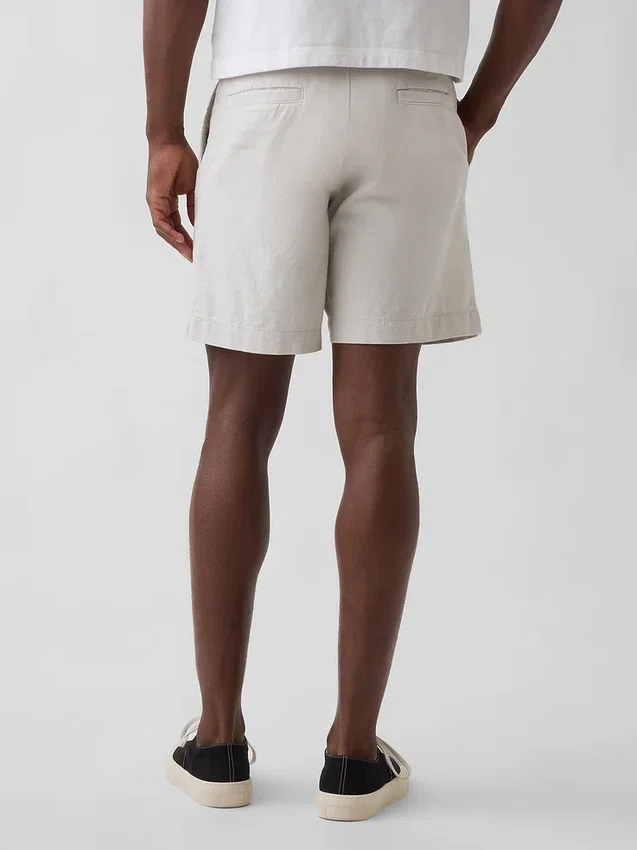 7,5" Shorts i lin-bomullsblanding
