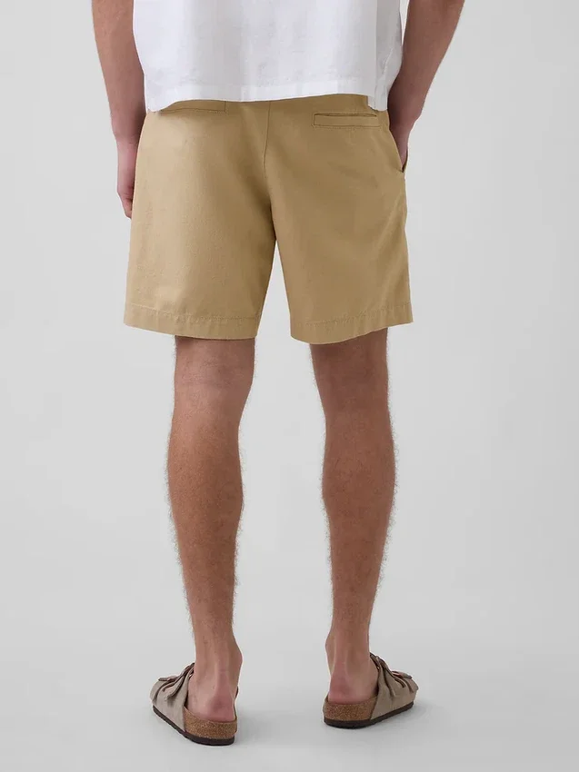 7,5" Shorts i lin-bomullsblanding