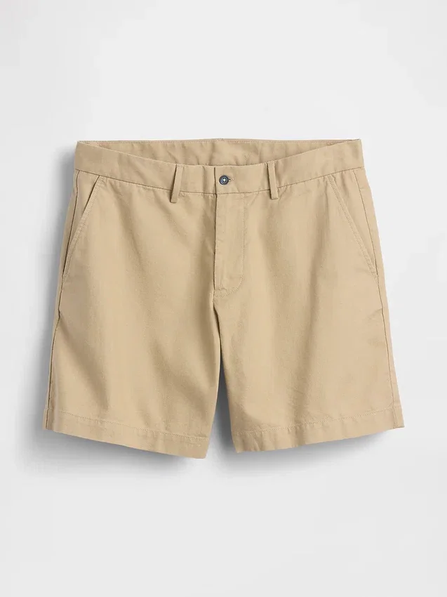 7,5" Shorts i lin-bomullsblanding