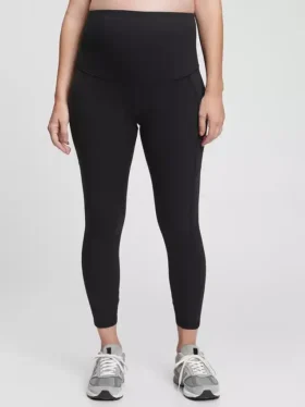 7/8-leggings for mammaklær i resirkulert stoff med hel panel