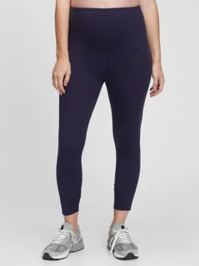 7/8-leggings for mammaklær i resirkulert stoff med hel panel