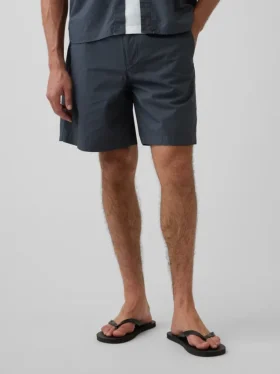 7″ avslappede shorts i poplin