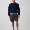 7" avslappede shorts i poplin