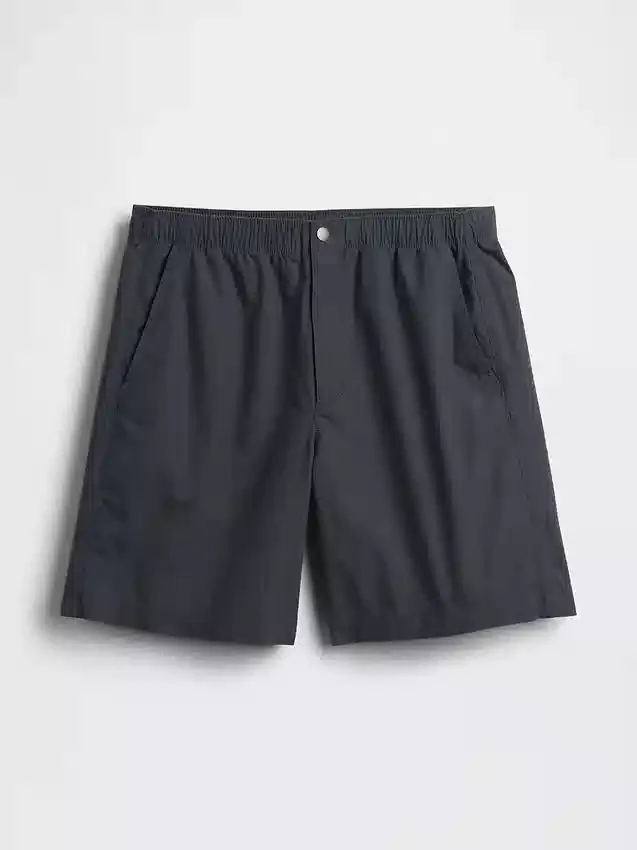 7" avslappede shorts i poplin