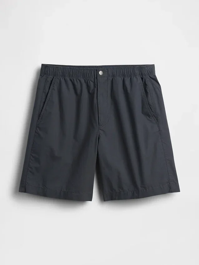 7" avslappede shorts i poplin