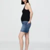 7" Mammaklær-shorts i denim med hel front