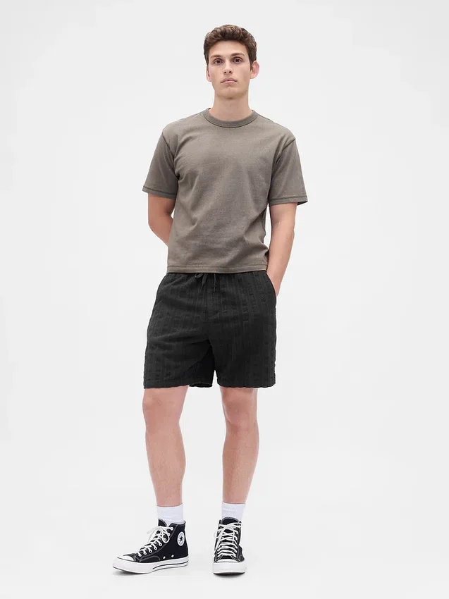 7" strukturerte Easy Shorts
