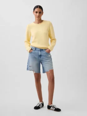 8" Bermudashorts i løs passform med middels høy midje