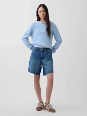 8" Bermudashorts i løs passform med middels høy midje