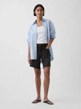 8" Bermudashorts i løs passform med middels høy midje