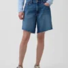 8" Bermudashorts i løs passform med middels høy midje