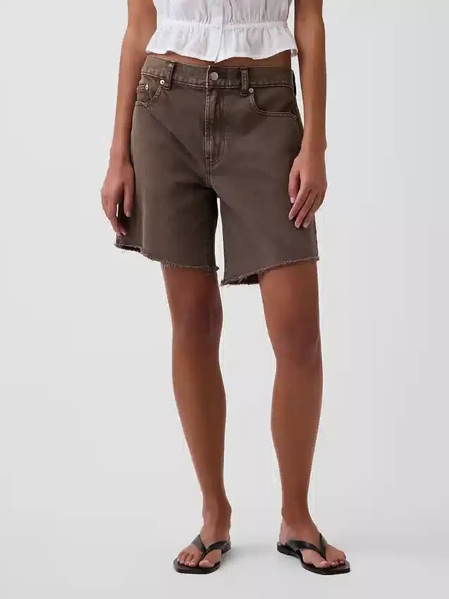 8" Bermudashorts i løs passform med middels høy midje