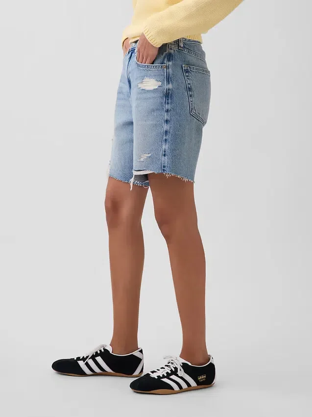 8" Bermudashorts i løs passform med middels høy midje