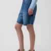 8" Bermudashorts i løs passform med middels høy midje