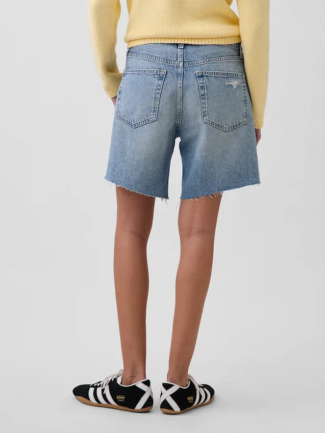 8" Bermudashorts i løs passform med middels høy midje