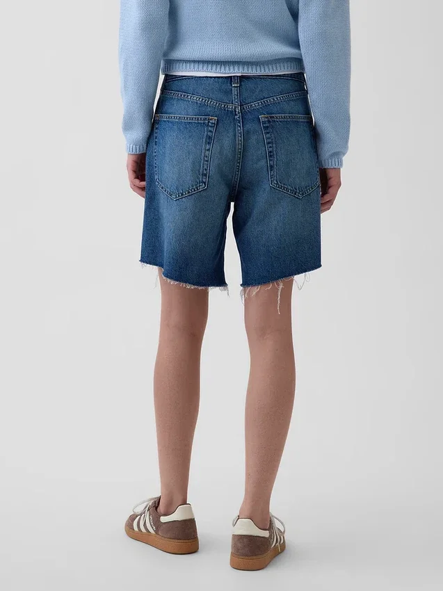8" Bermudashorts i løs passform med middels høy midje