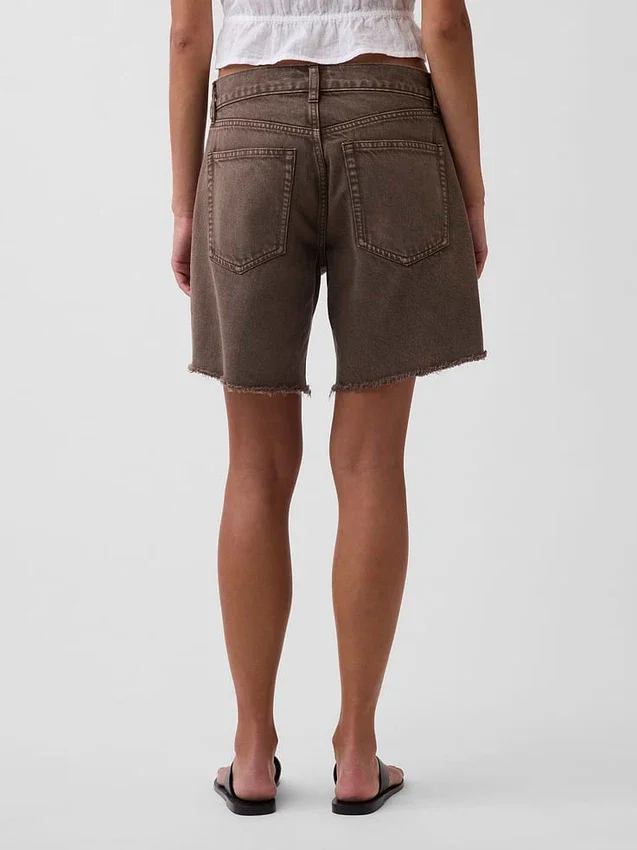 8" Bermudashorts i løs passform med middels høy midje