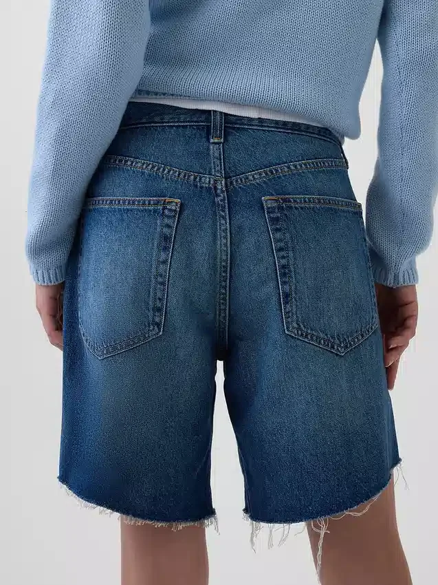 8" Bermudashorts i løs passform med middels høy midje