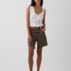 8" Bermudashorts i løs passform med middels høy midje