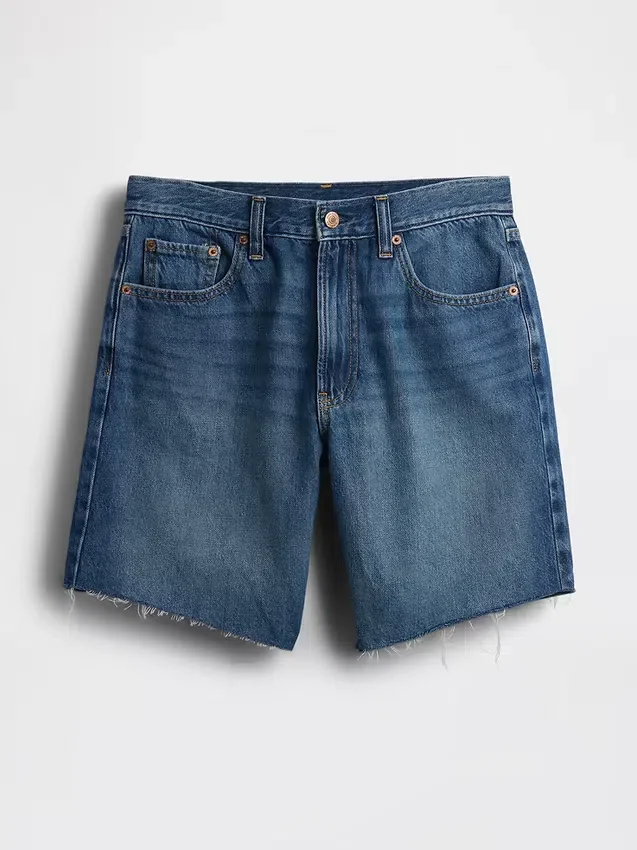 8" Bermudashorts i løs passform med middels høy midje