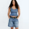 8" Bermudashorts i løs passform med middels høy midje