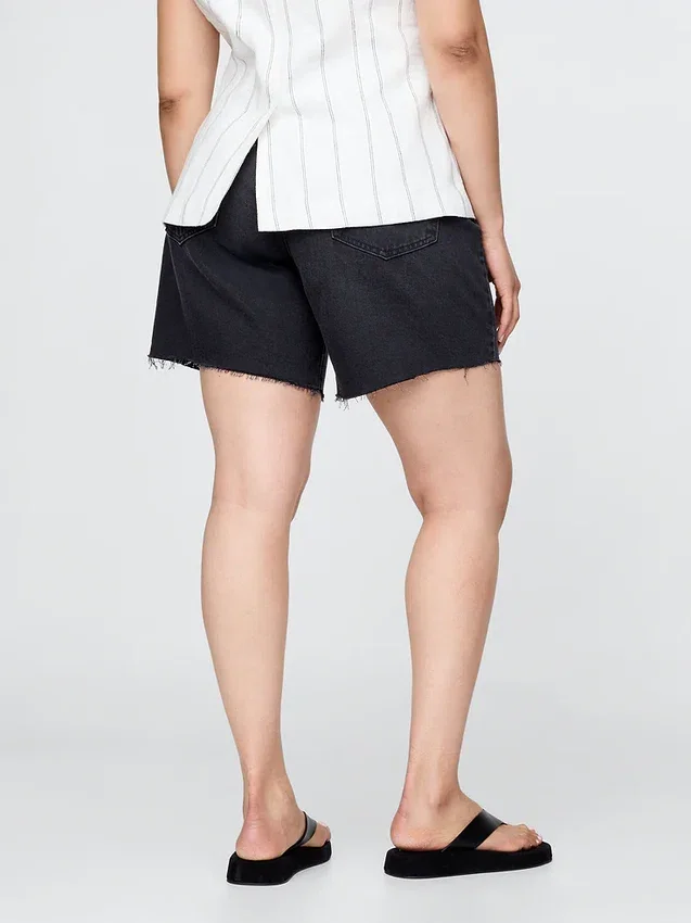 8" Bermudashorts i løs passform med midhøy midje i 90-tallsstil