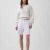 8" Bermudashorts med middels høy midje, ultramyk og løs passform