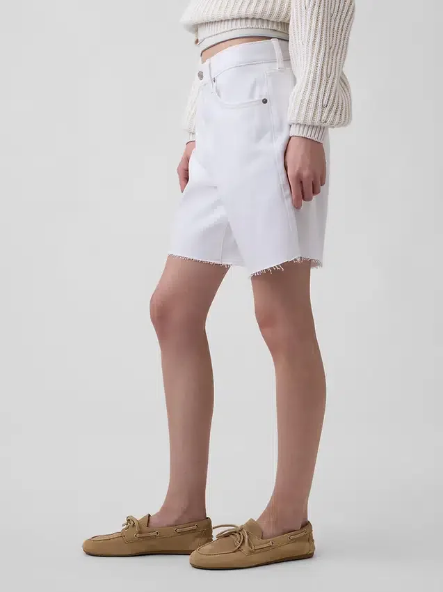 8" Bermudashorts med middels høy midje, ultramyk og løs passform