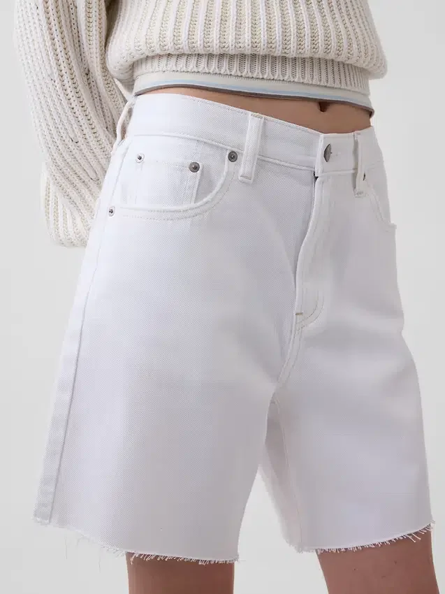 8" Bermudashorts med middels høy midje, ultramyk og løs passform