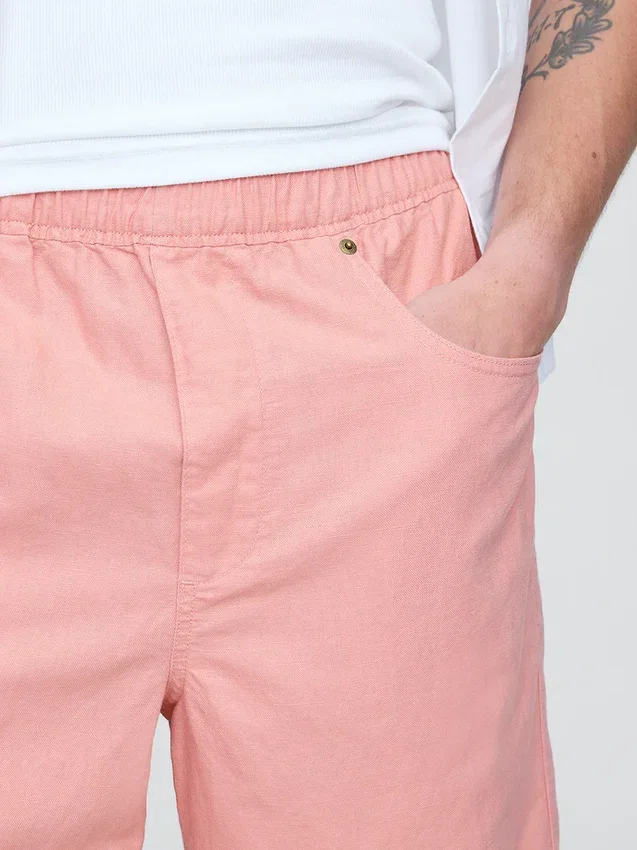 9" Easy-shorts i lin og bomull
