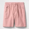 9" Easy-shorts i lin og bomull