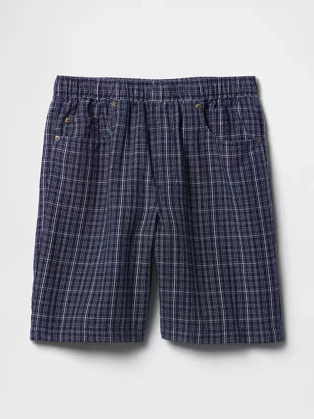 9" Easy-shorts i lin og bomull