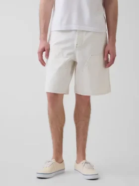 9″ løse tømrershorts i denim