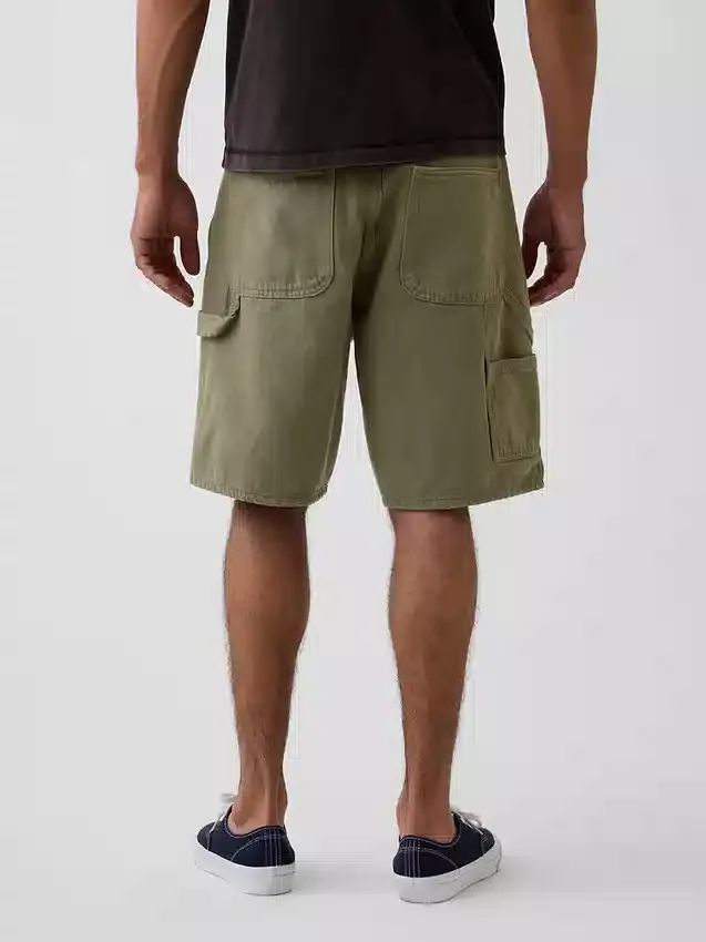 9" løse tømrershorts i denim