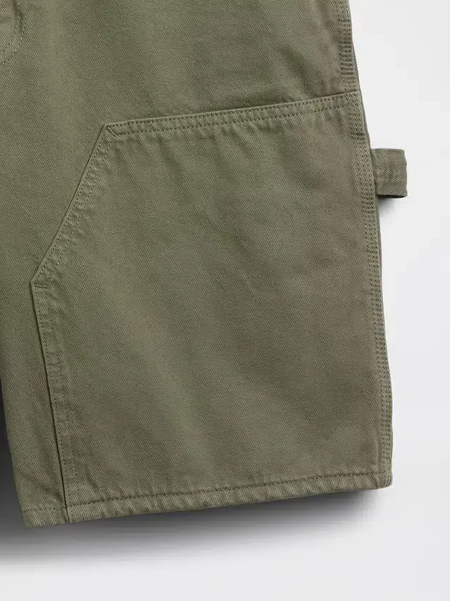 9" løse tømrershorts i denim