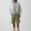 9" løse tømrershorts i denim
