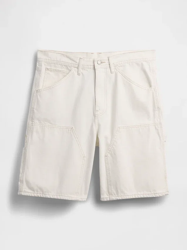 9" løse tømrershorts i denim