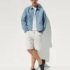 9" løse tømrershorts i denim
