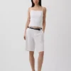 9" shorts i linblanding med lav midje