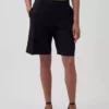 9" shorts i linblanding med lav midje