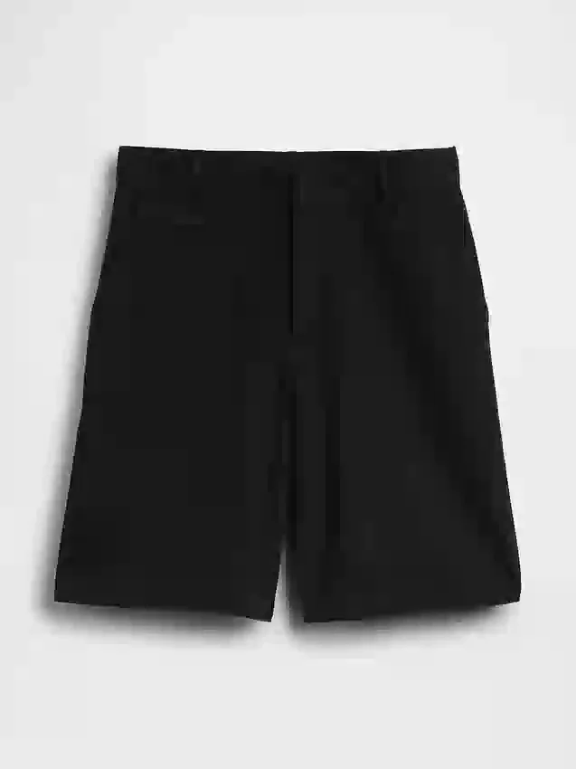 9" shorts i linblanding med lav midje
