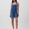 90-talls løse denim-shorteoveraller