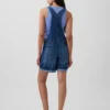 90-talls løse denim-shorteoveraller