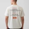 AC/DC T-skjorte med grafisk trykk i avslappet passform