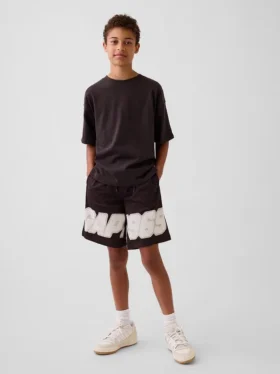 Aktive shorts i mesh for barn, 8"