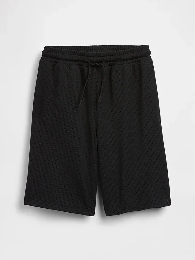 Aktive shorts i mesh for barn, 8"