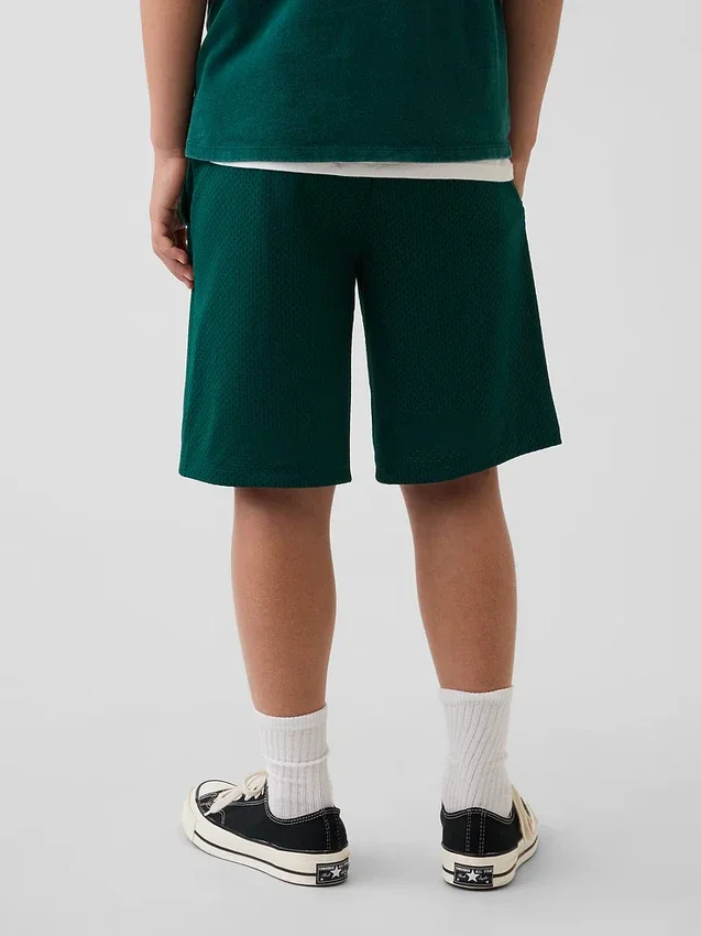 Aktive shorts i mesh for barn, 8"