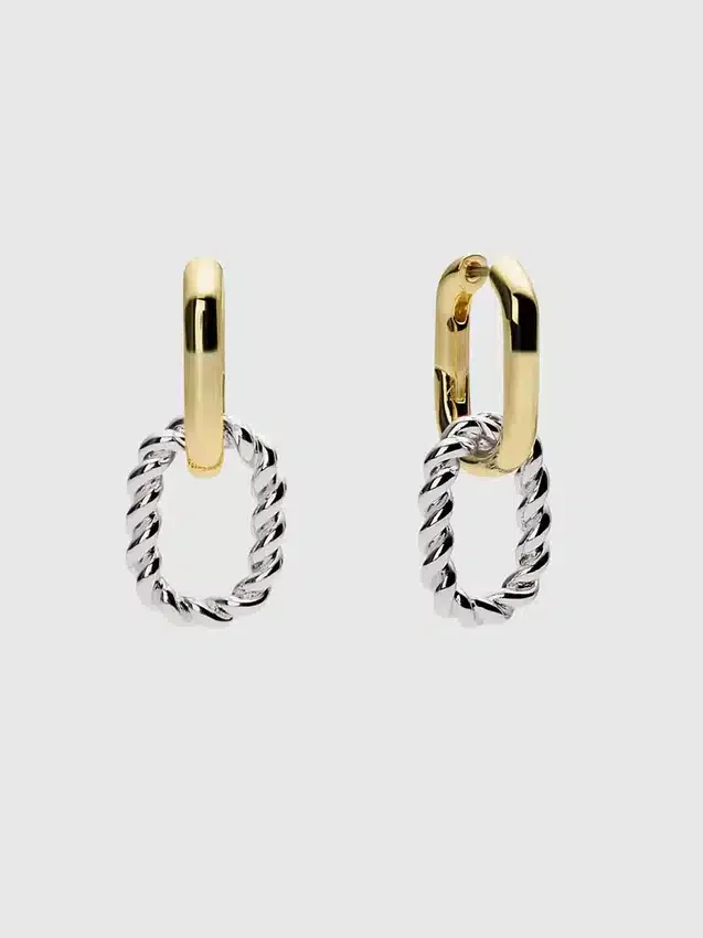 Ana Luisa Ash doble hoop-øreringer